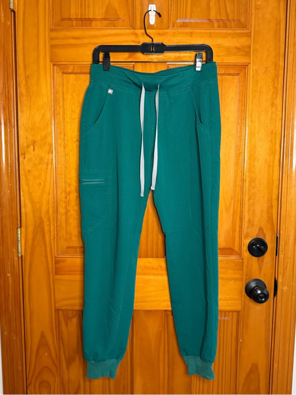 Figs High Waisted Zamora Jogger Scrub Pants Emerald Green Limited Edition Small